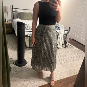 Pleated Midi Skirt